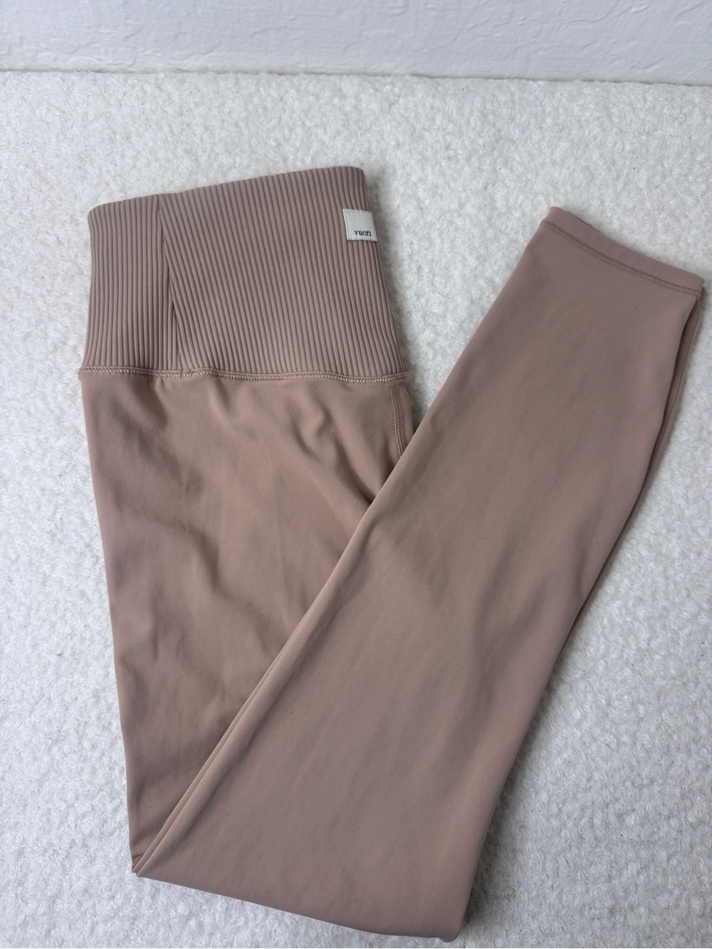 Vuori High-Rise Ribbed Waist Jeggings - Mauve Taupe